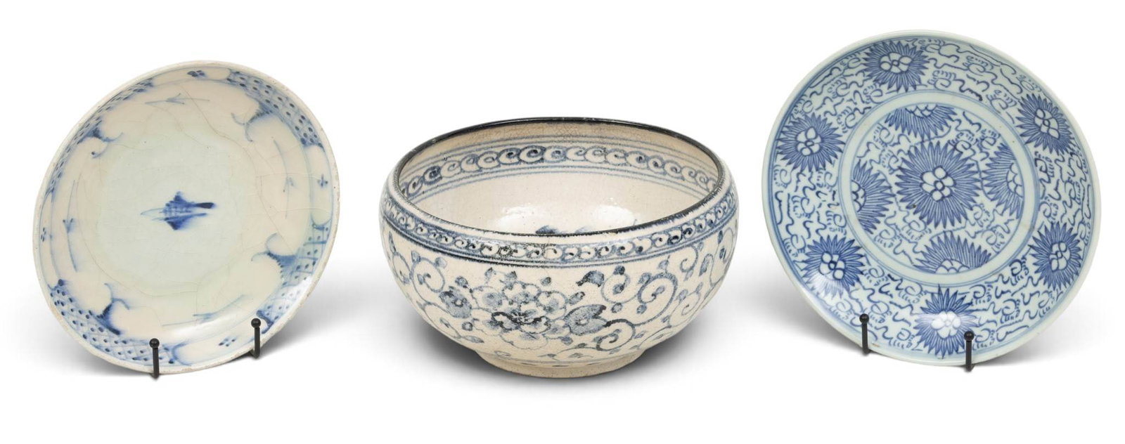 Chinese Blue on White Porcelain Grouping 20th C. (1 of 7)