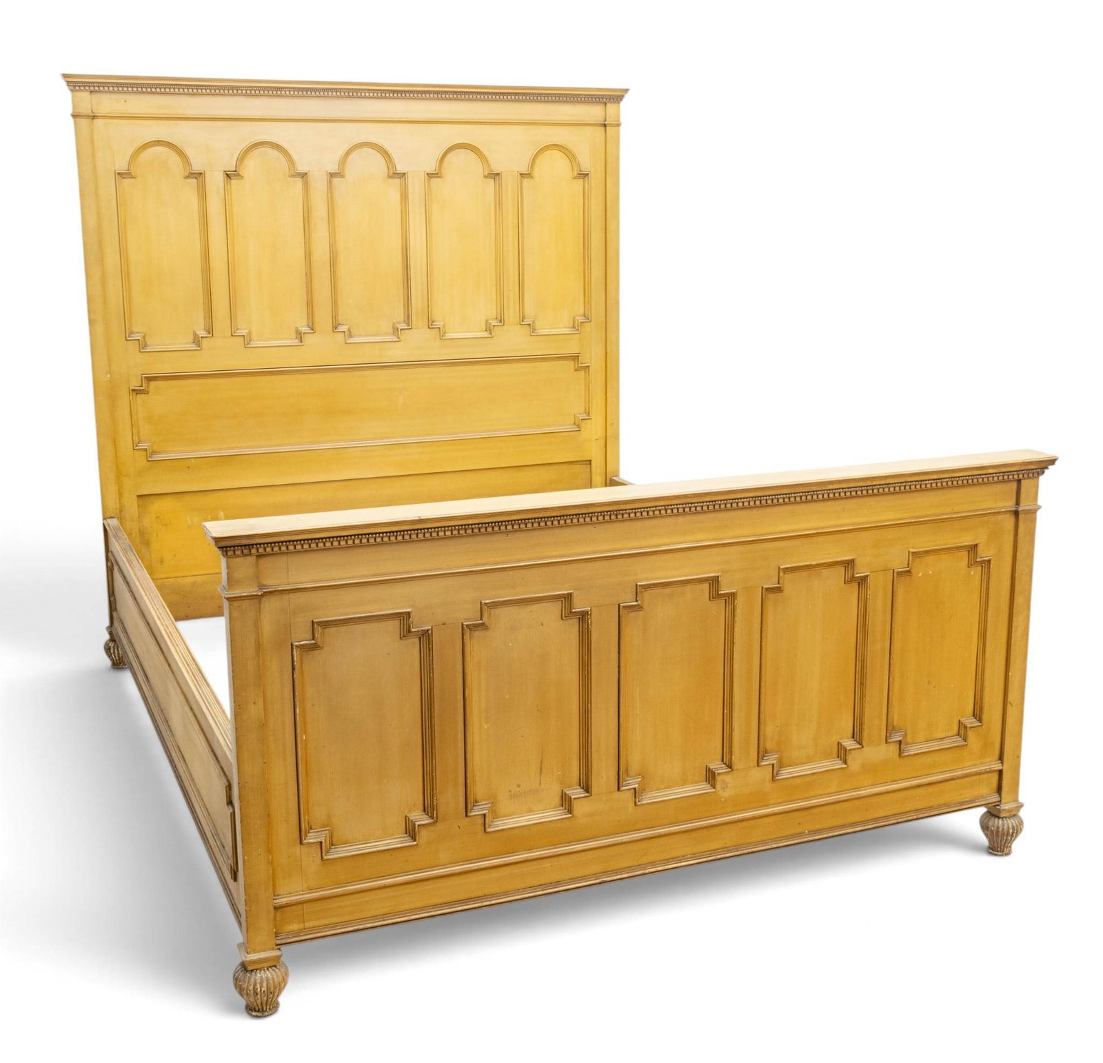 Carved and Painted Bed Frame, Ca. Early 20th C., Coll. of Charles Lang Freer (1 of 4)