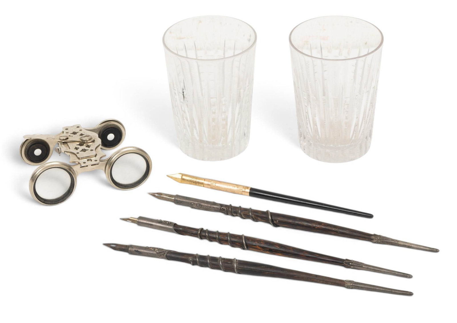 Opera Glasses, American Brilliant Glasses, and Dip Pens Early 20th/ Late 19th C., Coll. of Charles (1 of 6)