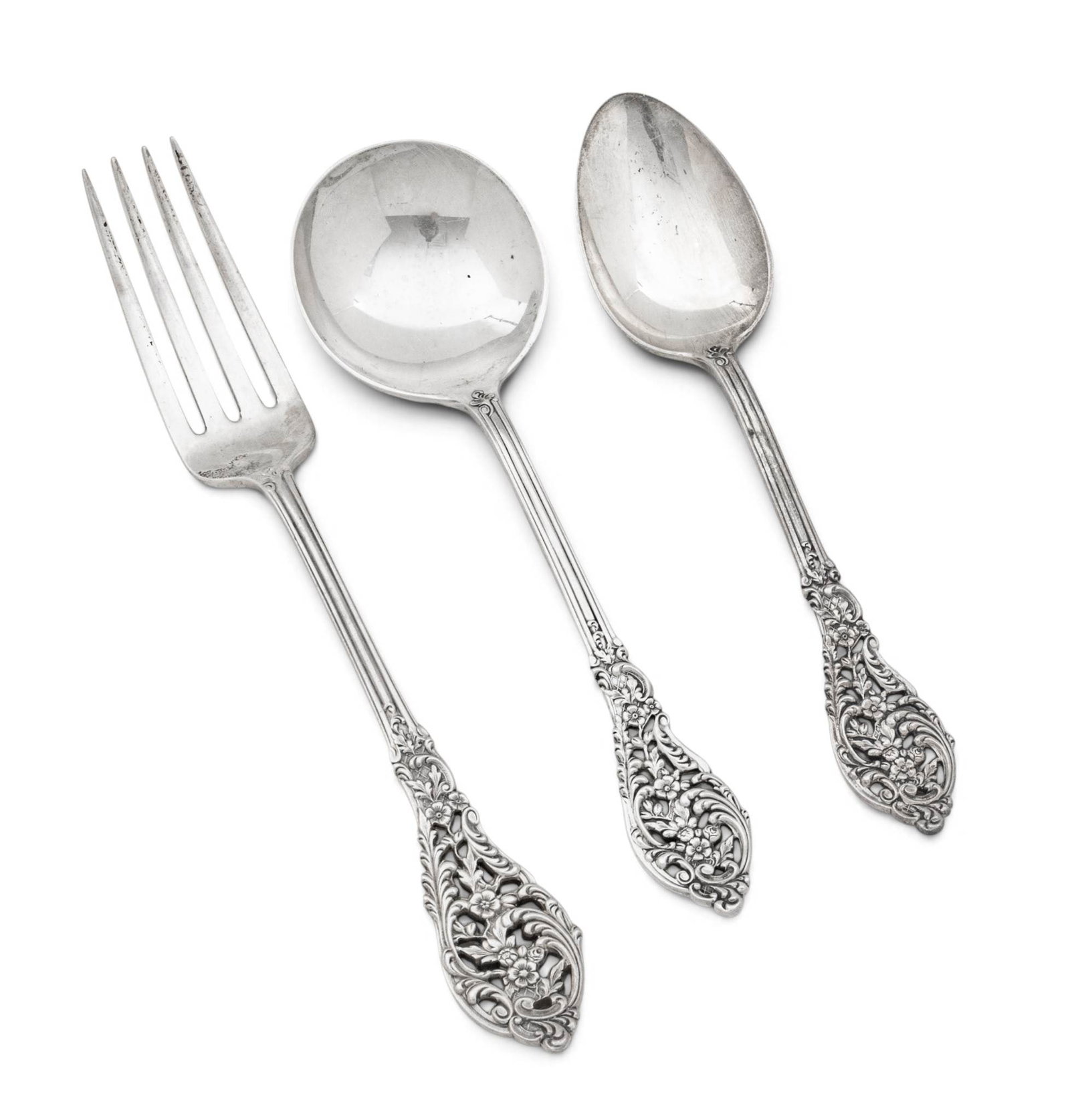 Reed & Barton (American) Sterling Silver Flatware 1950, 'Florentine Lace', 30 PCS (1 of 5)