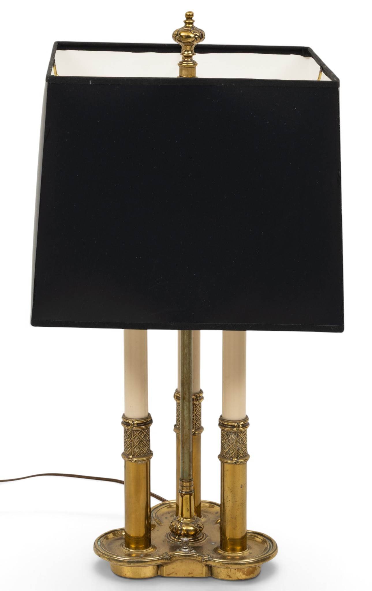 English Style Brass Three Light Table Lamp 1970-1980, H 23" (1 of 5)