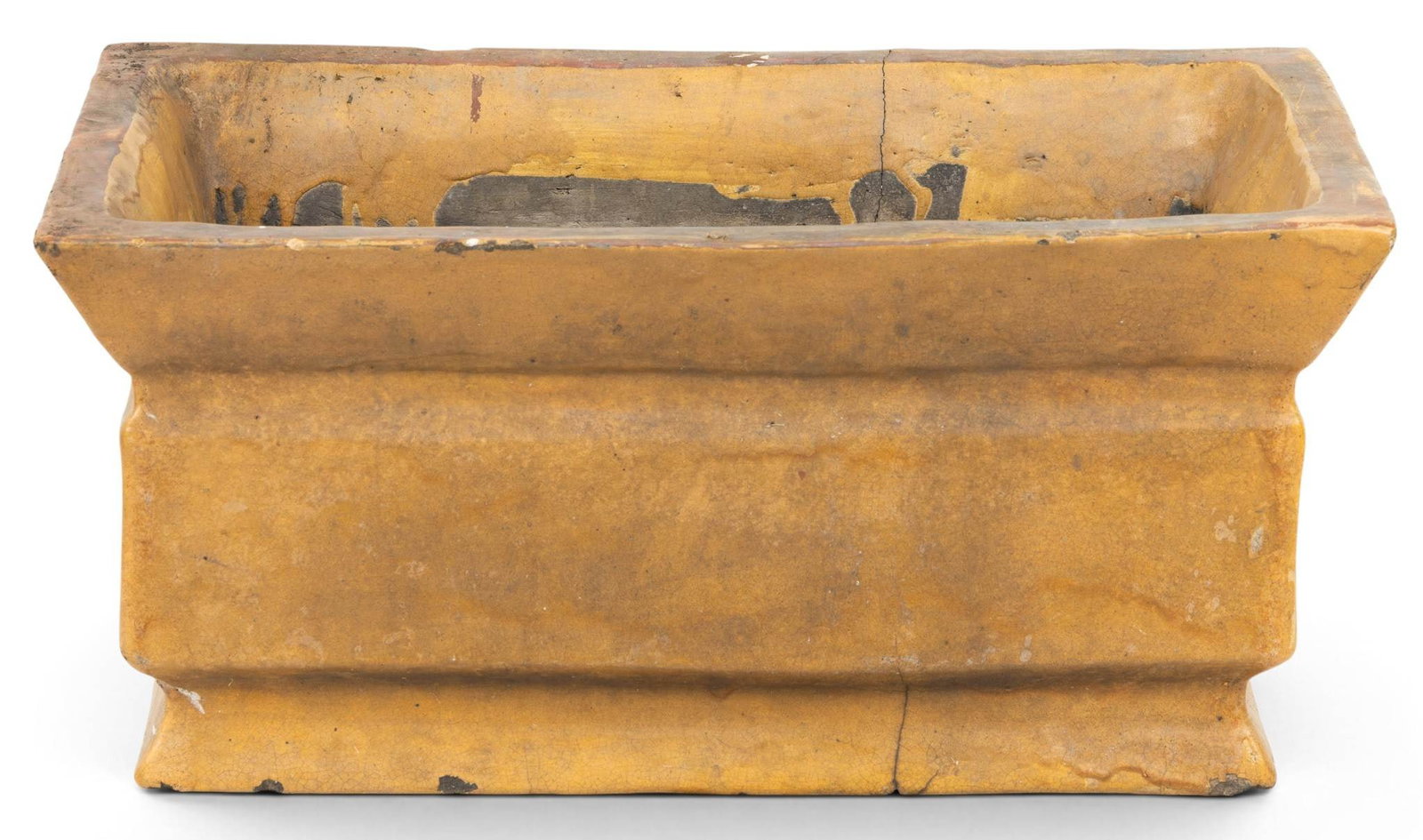 American Glazed Pottery Planter, Ca. 1910, H 10" W 14" L 22" (1 of 4)