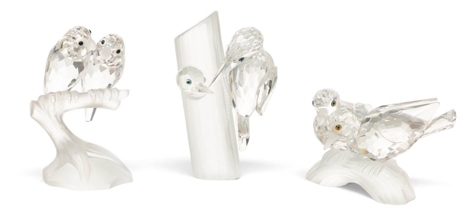 Swarovski (Austrian) Crystal Birds H 3.5" 3 PCS (1 of 8)