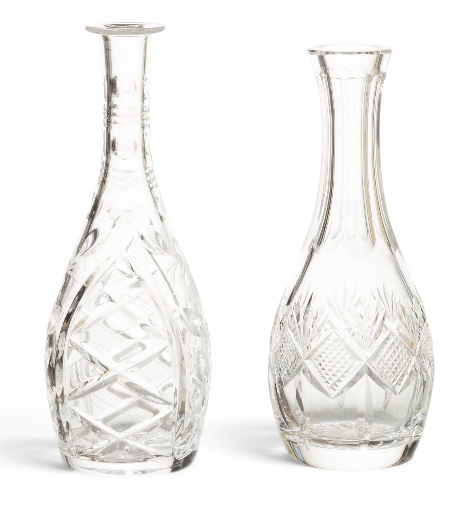 Cut Crystal Bud Vases 1920-1930, 2 PCS (1 of 2)