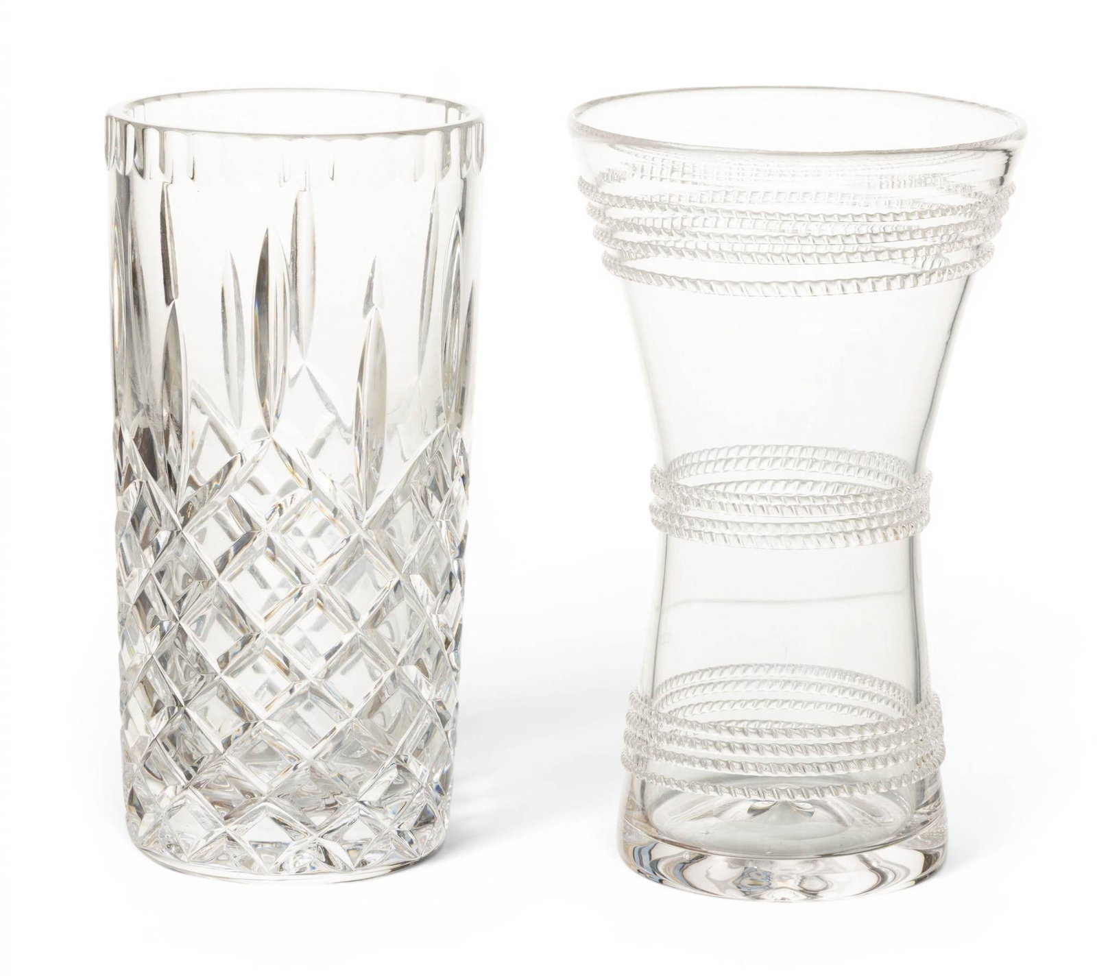 Cut Glass and Juliska Glass Flower Vases 2 PCS (1 of 3)