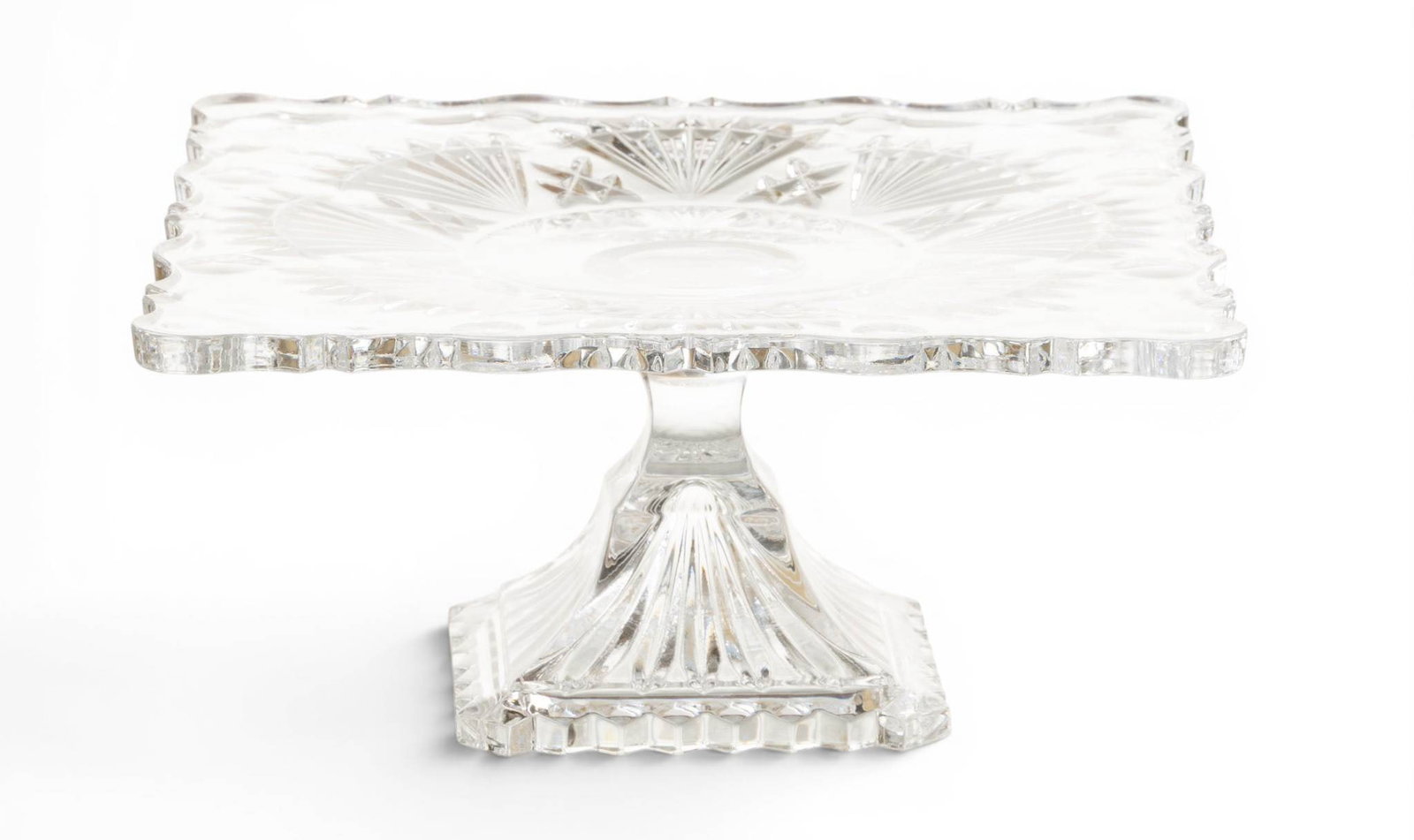 American Glass Petit Fours Compote 1900, H 3.5" W 7" Depth 7" (1 of 4)