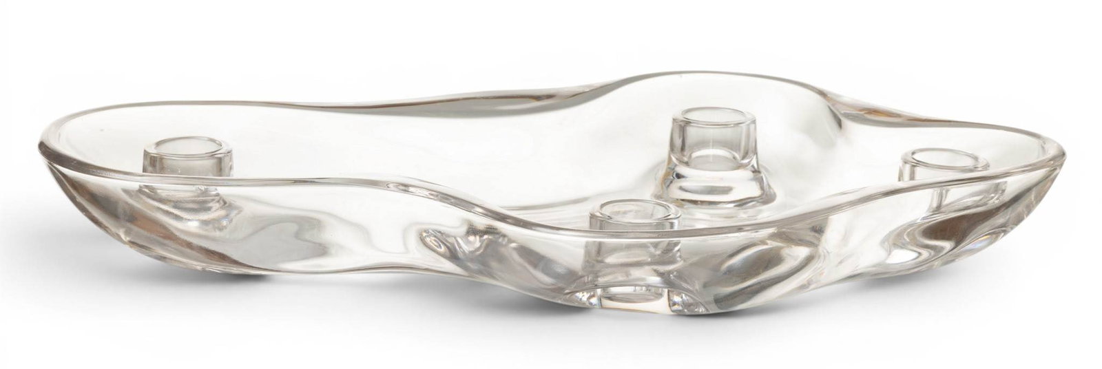 Eva-Lisa "Pipsan" Saarinen Swanson for the Tiffin Glass Co. Biomorphic Glass Candle Holder (1 of 5)
