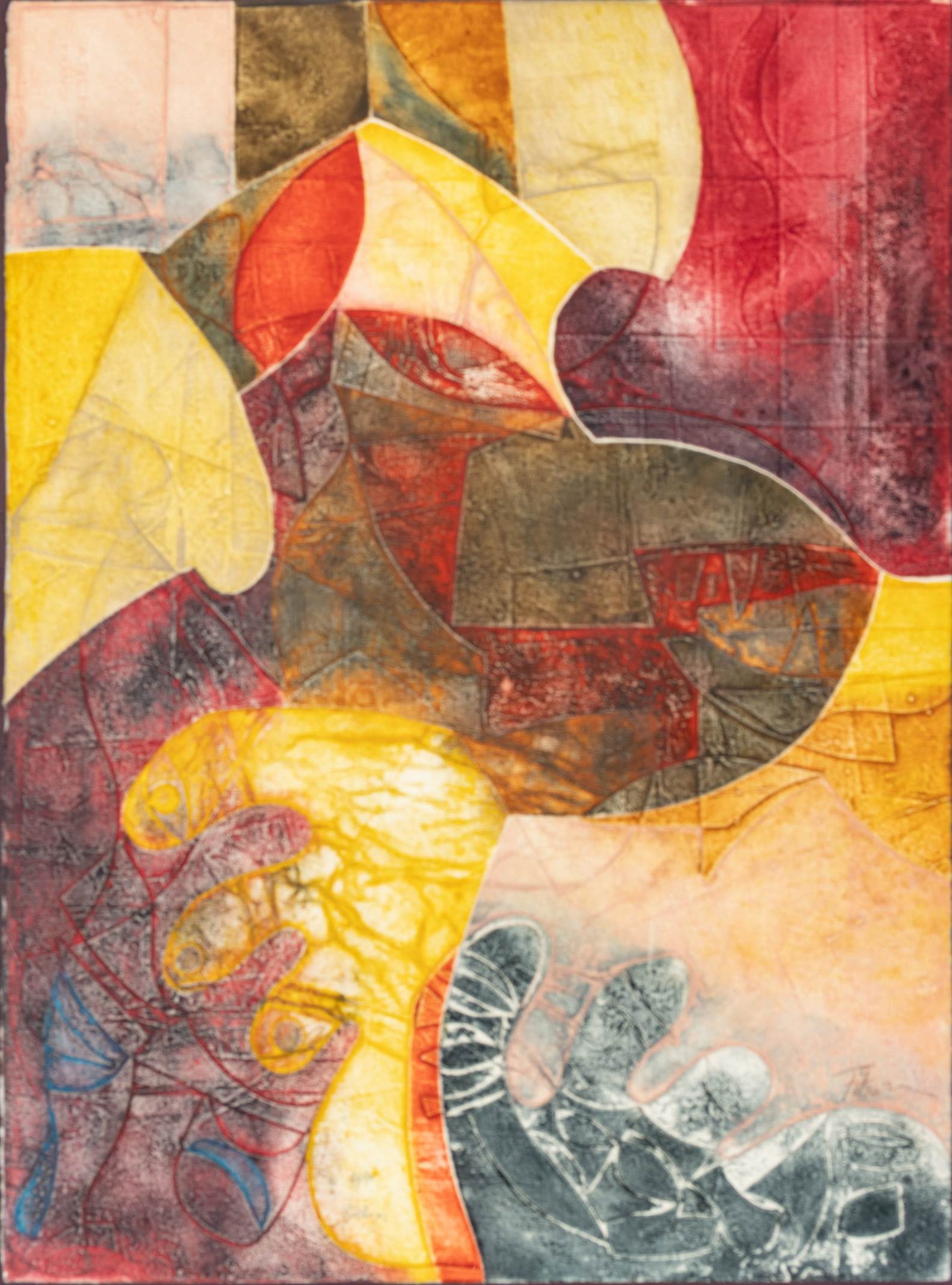 Gerard Fitremann (French, B. 1945) Embossed Color Etching and Aquatint on Wove Paper, Ca. 1980, (1 of 7)