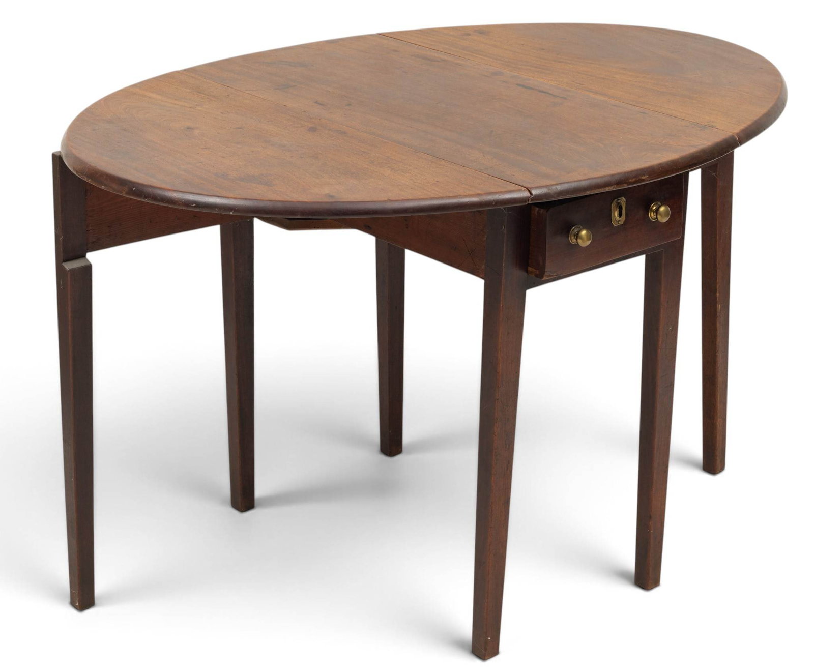 English Mahogany Gate-Leg Table 18th Century, H 29.5" W 17.5" Depth 34" (1 of 6)