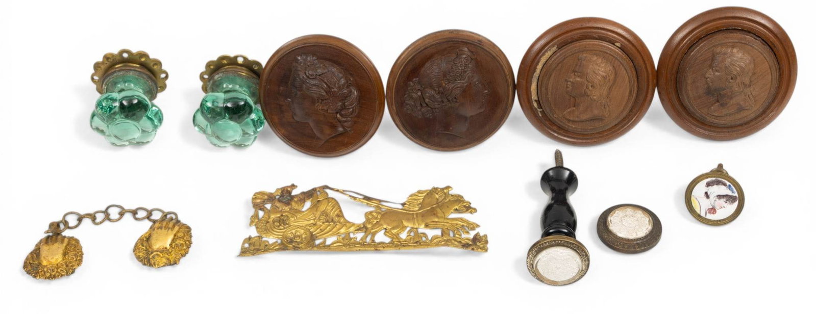 Hardware (Doorknobs, Drape Tiebacks, and Doorstops) from an Indian Village Home 11 PCS (1 of 8)