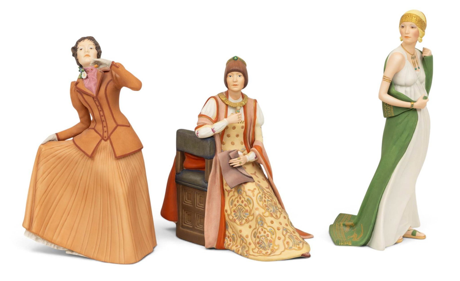 Hutschenreuther (Germany) Porcelain Famous Lady Figures H 13" 3 PCS (1 of 8)