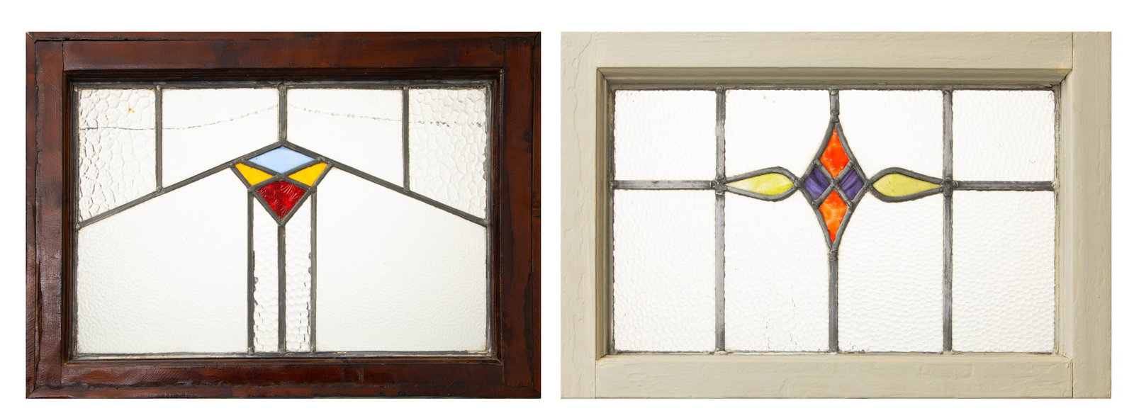 Arts and Crafts Leaded Stained Glass Windows 2 PCS (1 of 7)