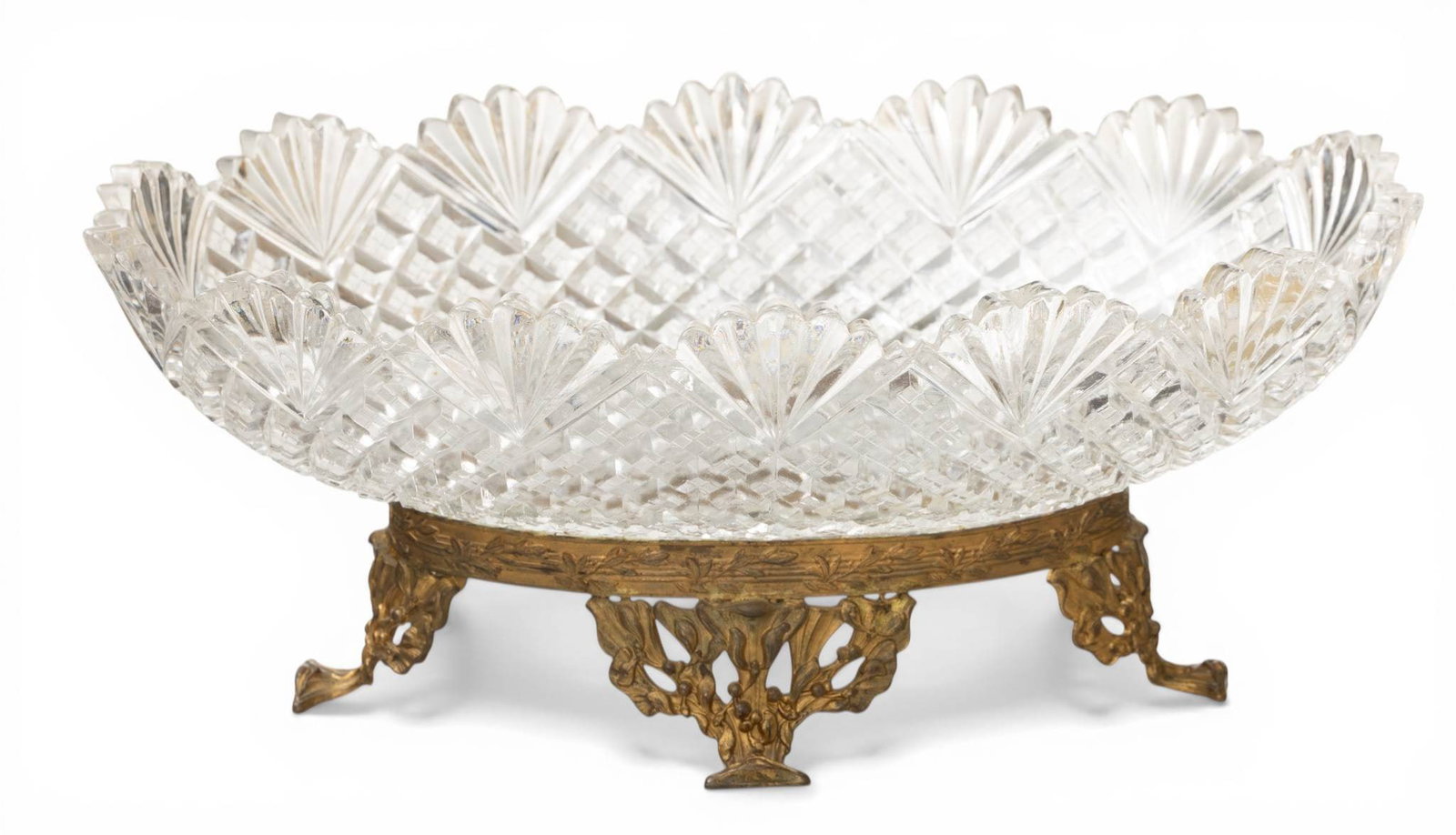 Pressed Glass Centerpiece Mid 20th C., H 5" W 8.25" Depth 11.25" (1 of 2)