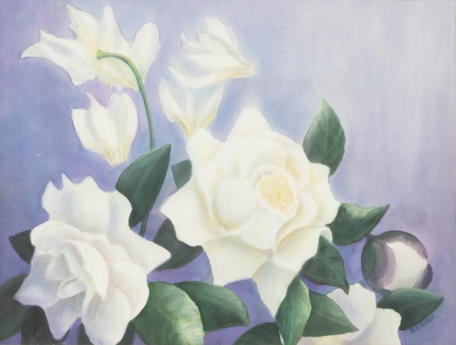 Regina Engelhardt (Polish/ American, 1928-2024) Pastel on Paper H 14.5" W 19.25": Regina Engelhardt (Polish/ American, 1928-2024) Pastel on Paper H 14.5" W 19.25" Signed lower right. Matted and framed under glass. Provenance: Property from a Grosse Pointe Park, MI private col