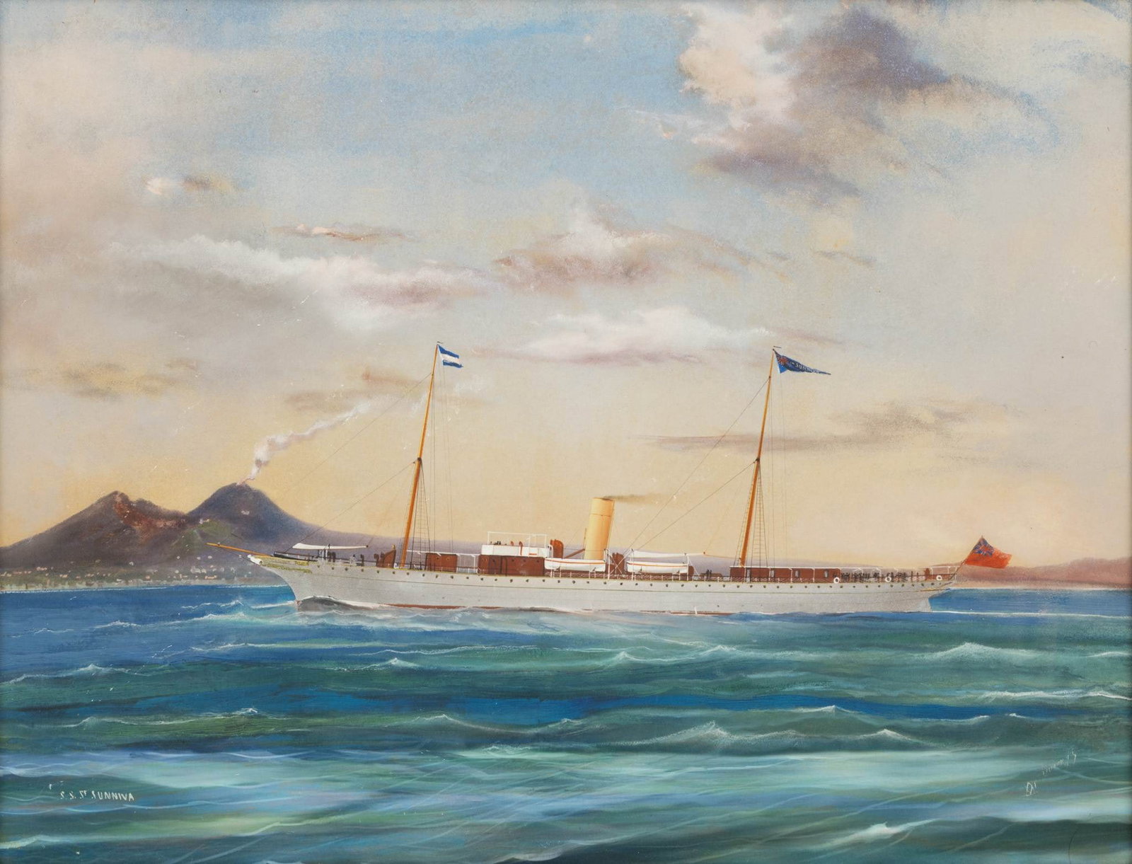 English School, Gouache on Paper, 'SS St. Sunniva', H 17" W 22" (1 of 6)