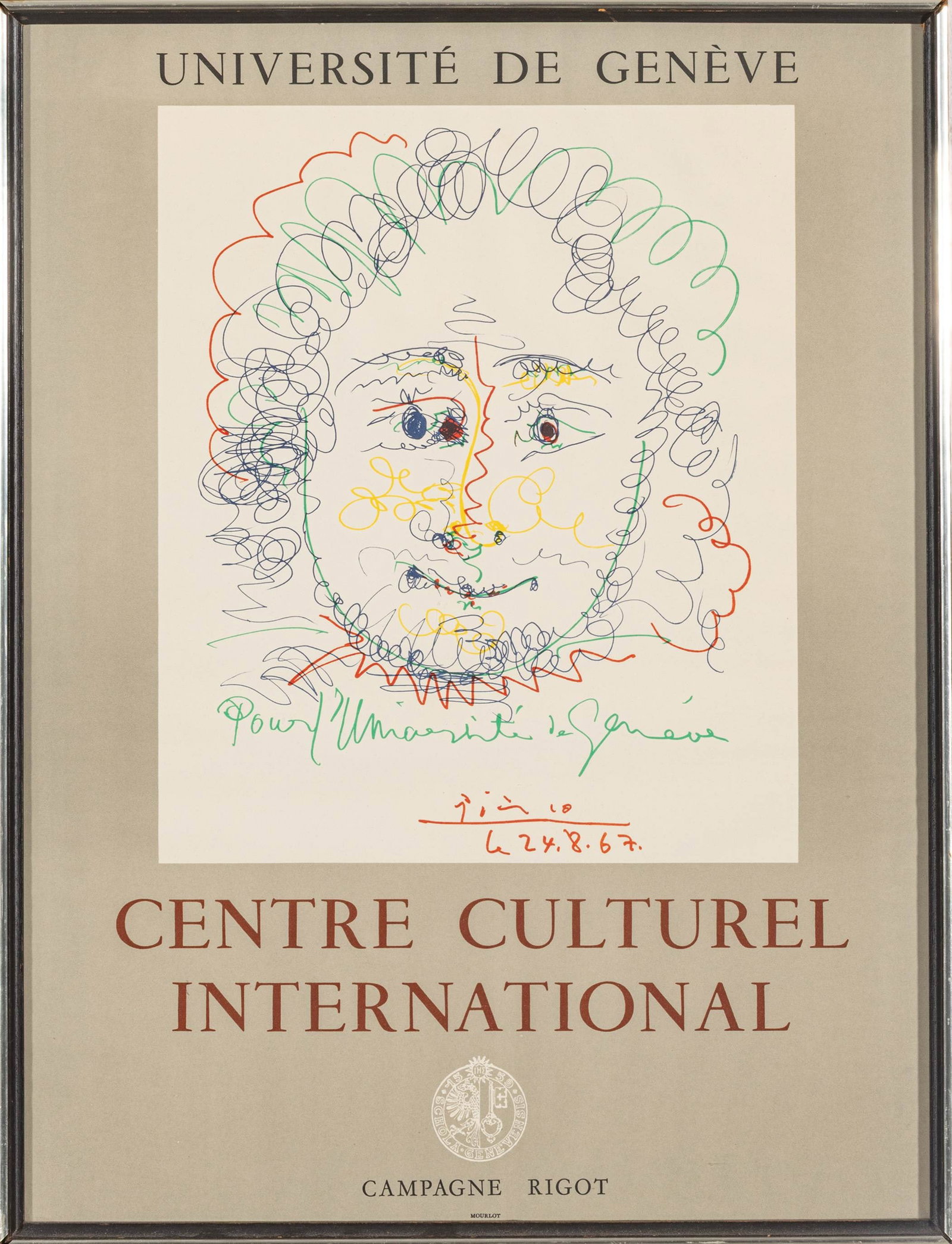 Pablo Picasso (Spanish, 1881-1973) Offset Lithographic Poster 'Centre Cultural International', H (1 of 5)