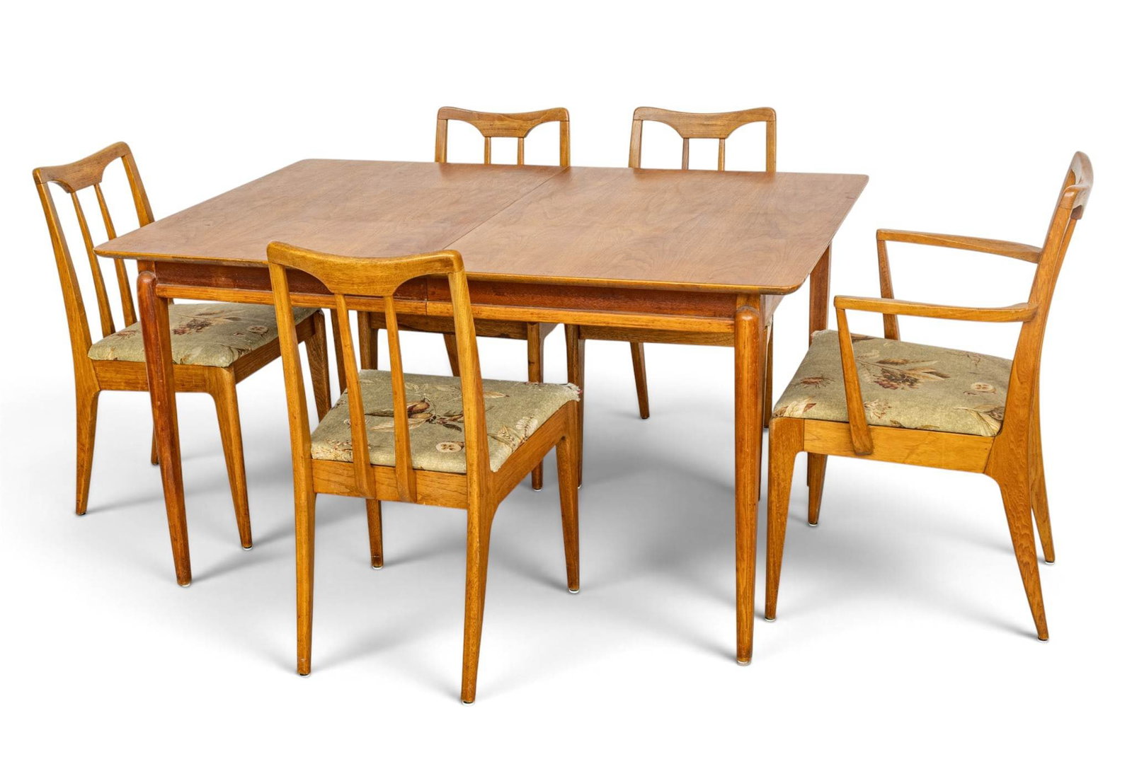 John Van Koert for Drexel Furniture, 'Projection' Walnut Dining Table and Five Chairs, Ca. 1958, 6 (1 of 12)