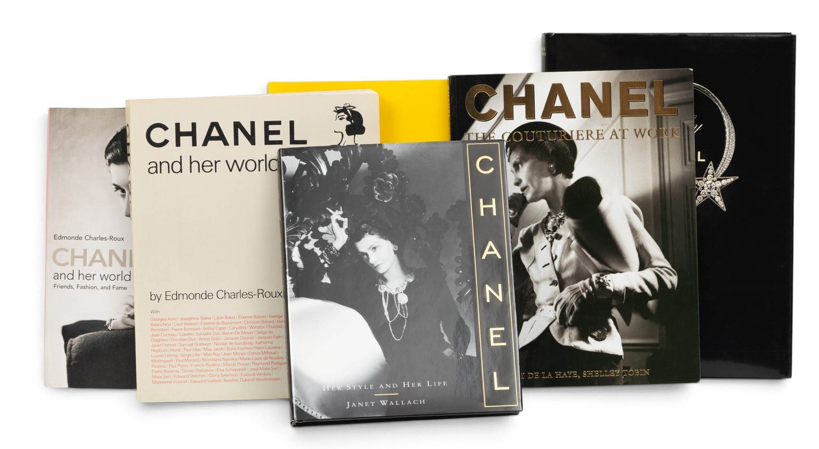 Books on the Subject of Coco Chanel and Her Designs, 6 PCS: Books on the Subject of Coco Chanel and Her Designs, 6 PCS Lot includes: (1.) Chanel: Her Style and Her Life, by Mitchell Beazley. Published by Mitchell Beazley, London, 1999. Hardcover with dust jack
