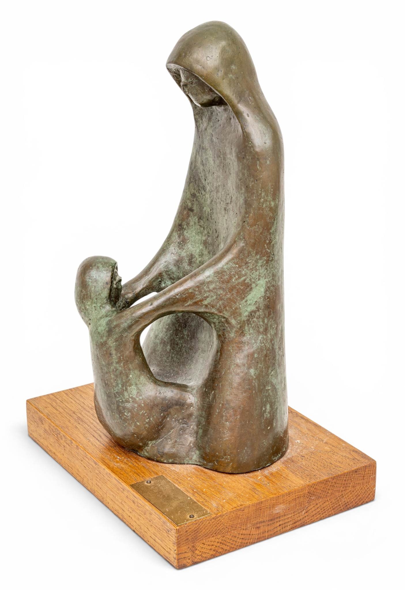 Rita Greve (American) Bronze Sculpture 'Mother and Child Dancing', H 17" W 11" Depth 8" (1 of 8)