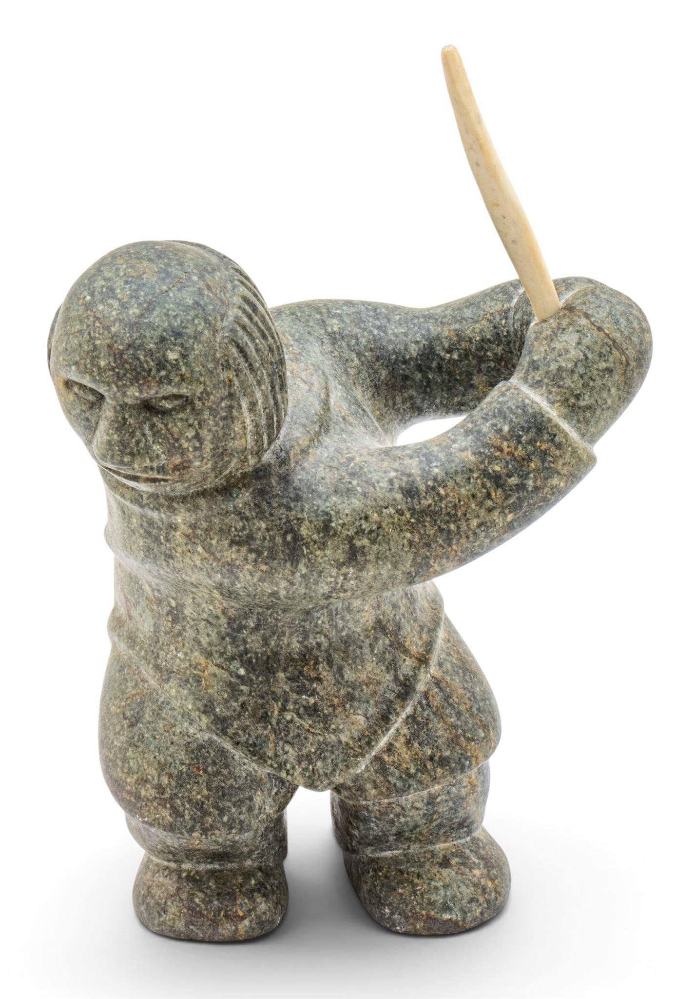 Johnny Iquliq (Baker Lake / Qamani’tuaq, 1966-1996) Soapstone Sculpture, Ca. 1989, 'Standing (1 of 10)