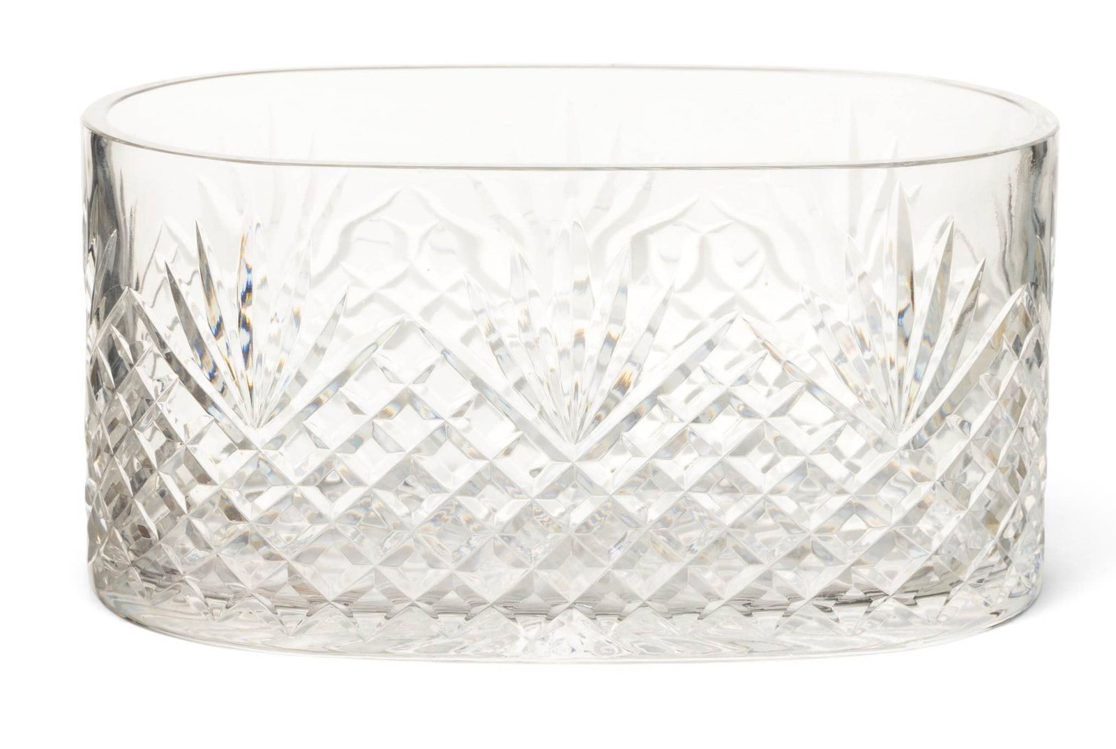 Cut Crystal Oval Centerpiece 1960, H 5" W 6" L 10" 1 PC (1 of 5)