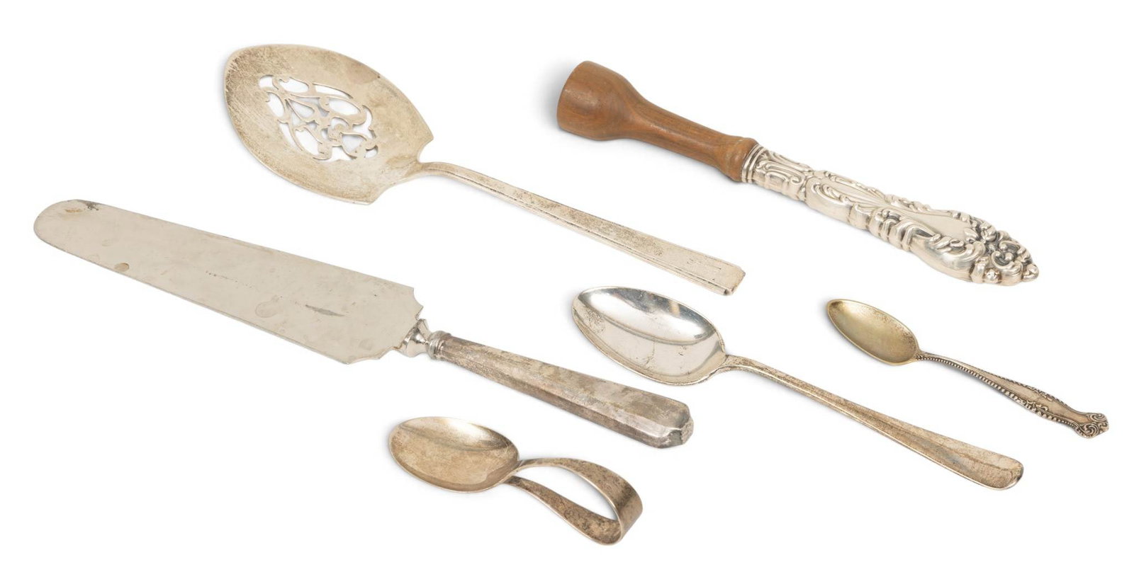 Sterling Silver Handle Pie Server and Muddler (2) + 4 Others 6 PCS (1 of 4)