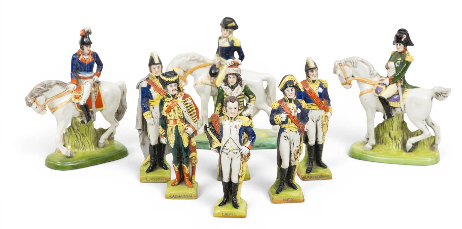 German Porcelain Napoleonic Commanders, 6@4", 3 @ 4.5" X 4" 9 PCS (1 of 6)