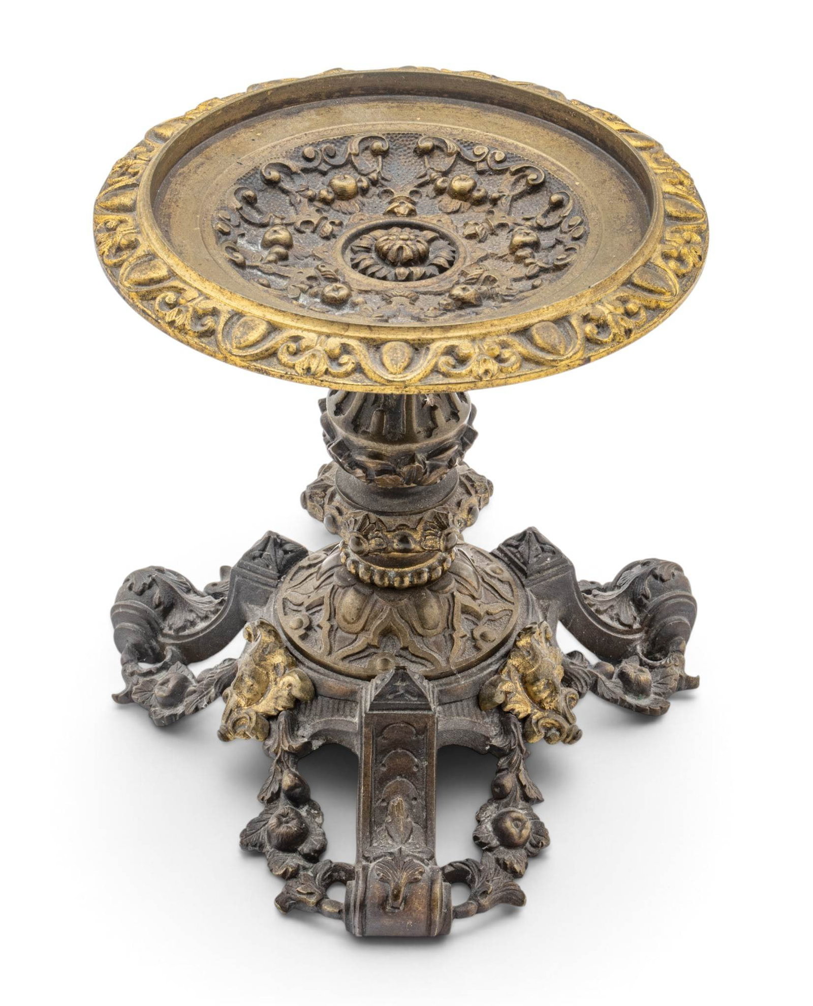 French Bronze Tazza 19th C., H 7.5" Dia. 6.5" (1 of 6)