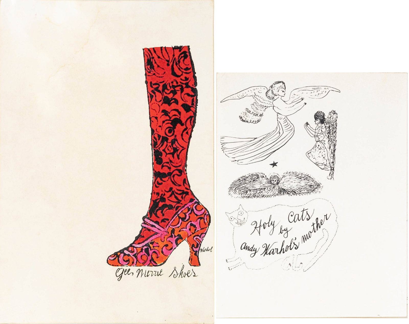 After Andy Warhol (American, 1928-1987) Photolithographs on Paper 'Holy Cats by Andy Warhols Mother; (1 of 10)