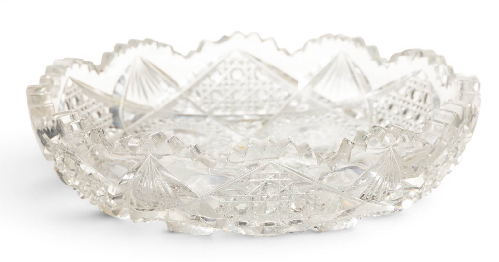 Brilliant Cut Glass Bowl C 1900, Dia. 8" (1 of 3)