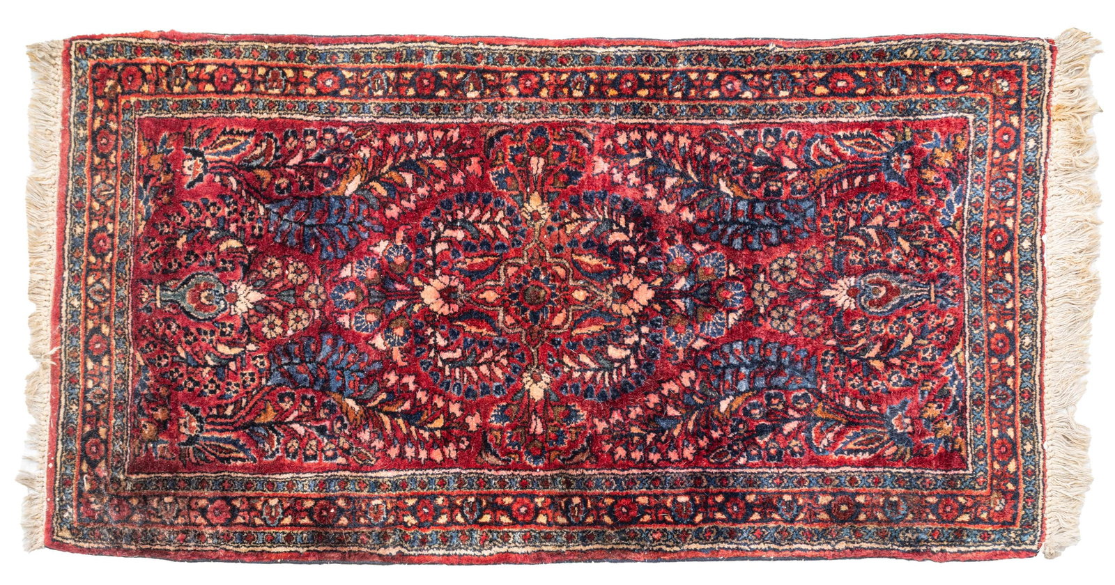 Sarouk (Persian) Hand Woven Wool Mat 1940, W 2' 1" L 4' (1 of 4)
