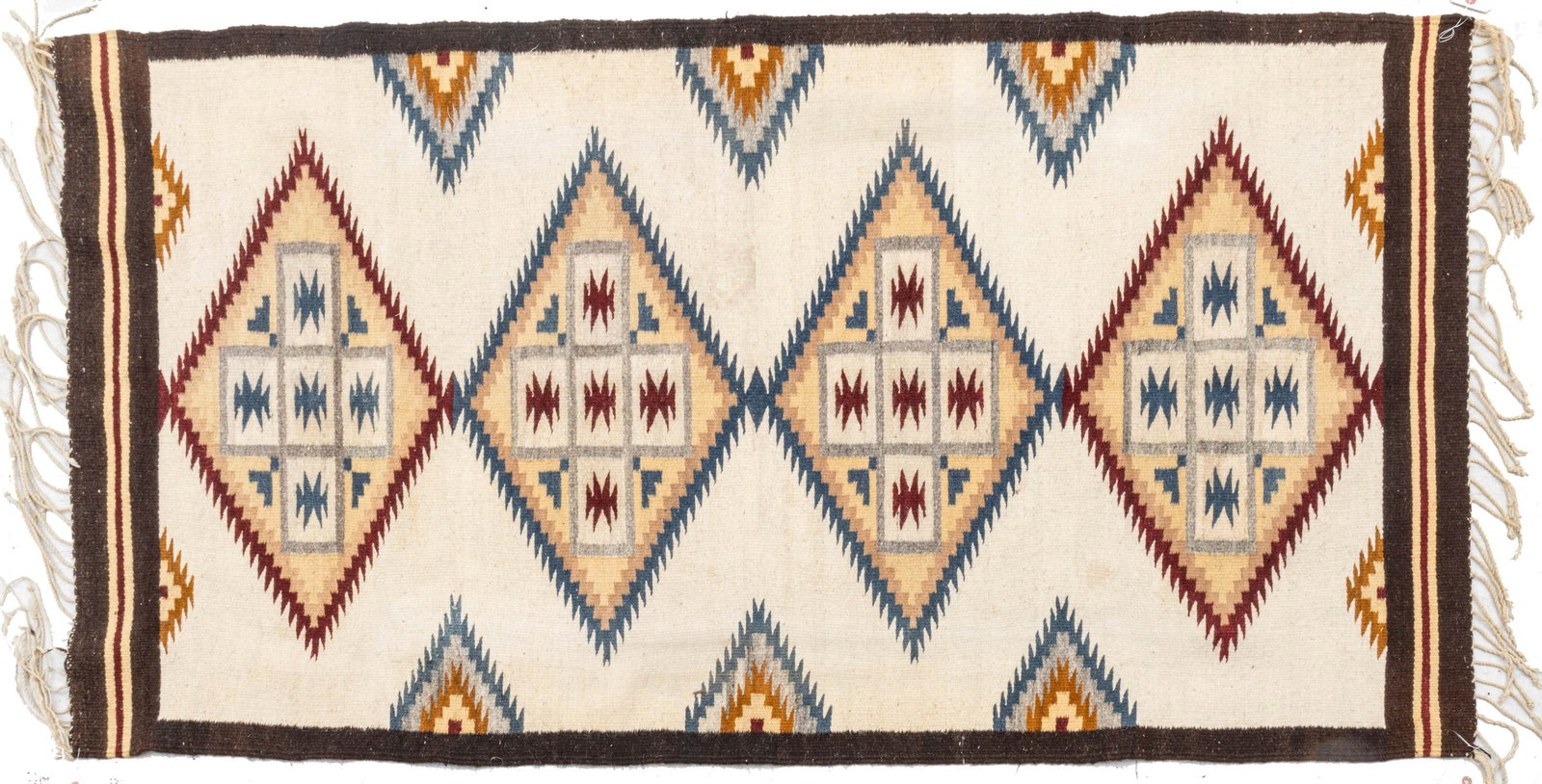 Mexico Hand Woven Wool Serapi 1990, W 37" L 71" 1 PC (1 of 4)