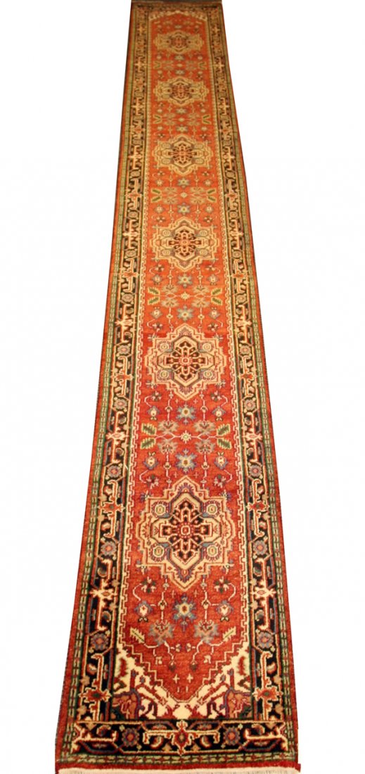 SERAPI ORIENTAL RUNNER, 13' 5" X 2' 6": SERAPI ORIENTAL RUNNER, 13' 5" X 2' 6":