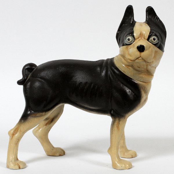 AMERICAN CAST IRON DOG DOORSTOP, H 10", L 10": AMERICAN CAST IRON DOG DOORSTOP, H 10", L 10":