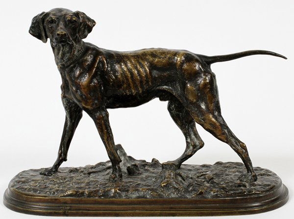 PIERRE JULES MENE BRONZE DOG, CHIEN BRAQUE SEUL - Sep 22, 2013 