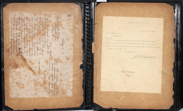 ALBUM 'IN MEMORIAM COL. JOSEPH PHILLIPS': ALBUM, 'IN MEMORIAM, COL. JOSEPH PHILLIPS':Comprising hand written and typed letters.