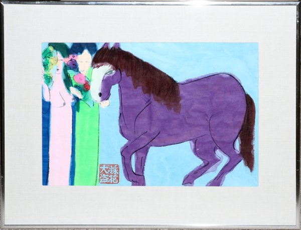 WALASSE TING 1929- COLOR LITHOGRAPH: WALASSE TING (1929-), COLOR LITHOGRAPH, 10 1/2" X 16":Rubiner Gallery.