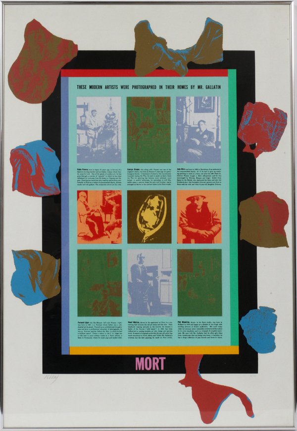 RONALD BROOKS KITAJ SCREENPRINT ON PAPER, MORT: RONALD BROOKS KITAJ, SCREENPRINT ON PAPER, H 38" W 26", "MORT":R.B. KITAJ (American 1932-2007). Pencil signed lower left. Edition #41/70. Framed under glass.