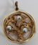 14 KT YELLOW GOLD PENDANT W/ 3 SMALL PEARLS
