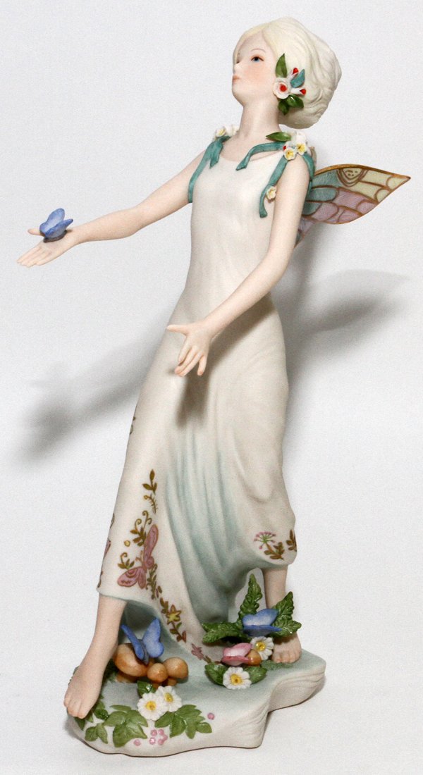 CYBIS BISQUE FIGURE OF A FAIRY #717: CYBIS BISQUE FIGURE OF A FAIRY, #717 H 10",:Signed and numbered at side of the base.