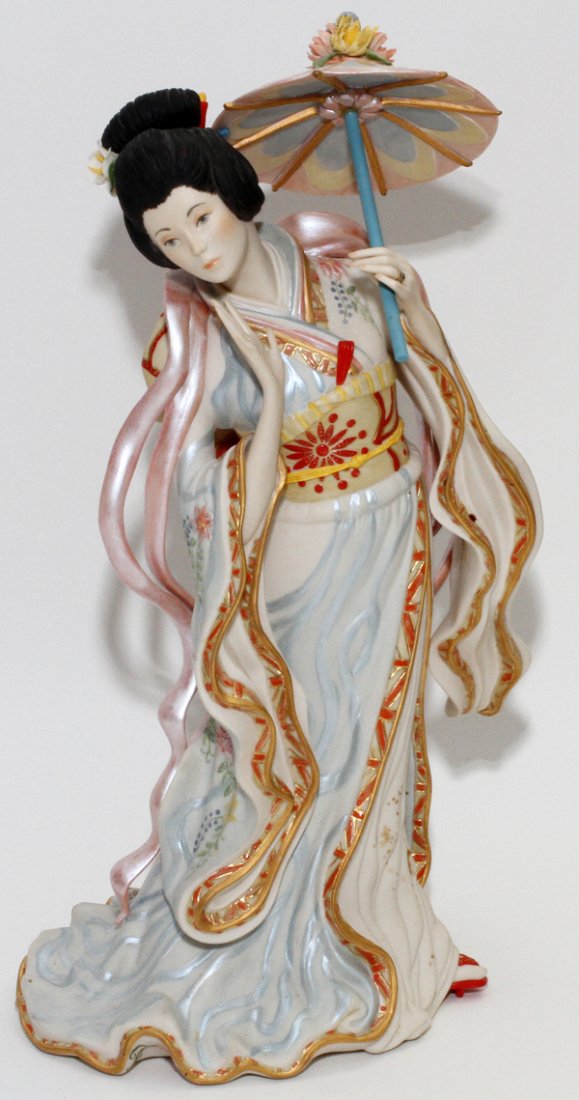 CYBIS BISQUE FIGURE OF JAPANESE GEISHA #117: CYBIS BISQUE FIGURE OF JAPANESE GEISHA, #117, H 13 1/4":Depicting standing Japanese Geisha. Signed and numbered on the back of her dress.