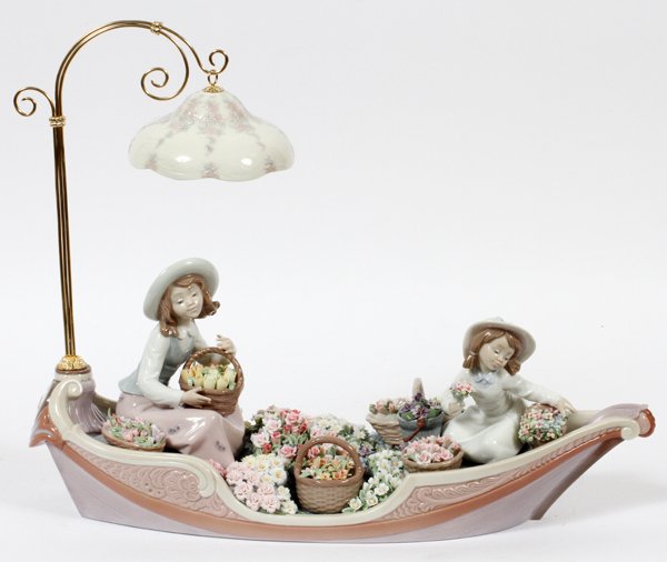 LLADRO PORCELAIN FIGURE #05966: LLADRO PORCELAIN FIGURE, #05966, H 14.5", 'FLOWERS FOREVER':In original box. Retired. Considered one of best Lladros. Sculptor: Jose Puche - Issued: 1993 - Retired: 2007 - Height (inches): 14.50