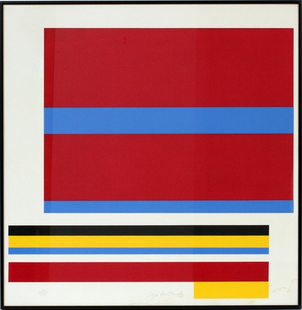 ILYA BOLOTOWSKYCOLOR SCREENPRINT, UNTITLED: ILYA BOLOTOWSKY (AMERICAN/RUSSIAN 1907-1981), COLOR SCREENPRINT, H 21", W 23" IMAGE, UNTITLED:Pencil signed; #122/175; framed.