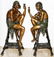 FERDINANDO DE LUCABRONZE SCULPTURES PAIR - 4