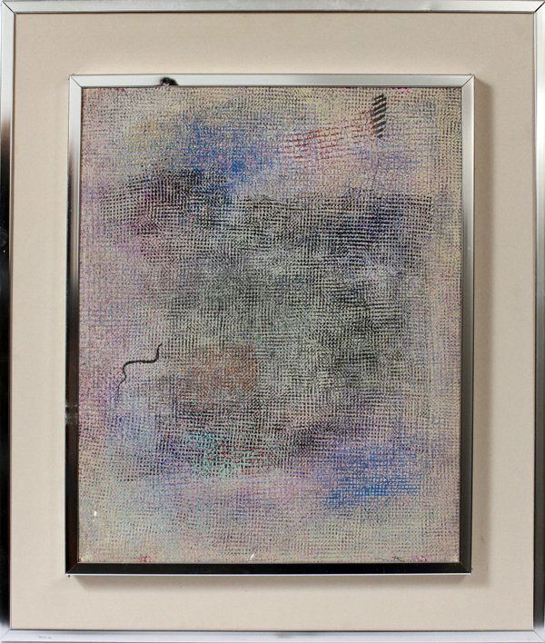 ROBERT NATKIN ACRYLIC, UNTITLED COMPOSITION: ROBERT NATKIN, ACRYLIC ON PAPER, SIGHT SIZE: H 22", W 18", UNTITLED COMPOSITION:Similar to his "Berne" series; signed lower right; framed.