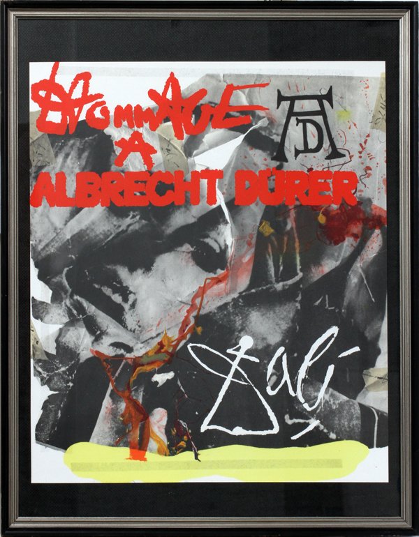 DALI POSTER, 'HOMAGE TO ALBRECHT DURER': DALI, POSTER, 23" X 15", 'HOMAGE TO ALBRECHT DURER'