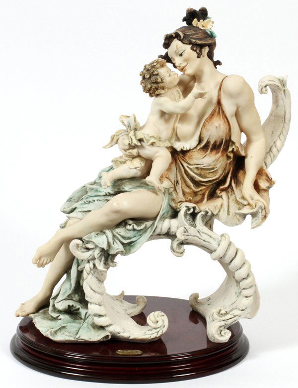 GIUSEPPE ARMANI COMPOSITION FIGURE, MOTHER CHILD: GIUSEPPE ARMANI COMPOSITION FIGURE OF MOTHER & CHILD, FLORENCE, H 15 1/2", W 13":Limited edition #81/5000.