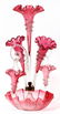 VICTORIAN CRANBERRY GLASS EPERGNE LATE 19TH C.