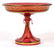 MOSER CRANBERRY GLASS COMPOTE