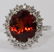 5.80CT SPESSARTITE GARNET/DIAMOND RING SIZE 6.5